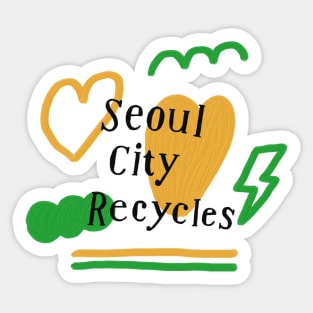 Seoul city recycles Sticker